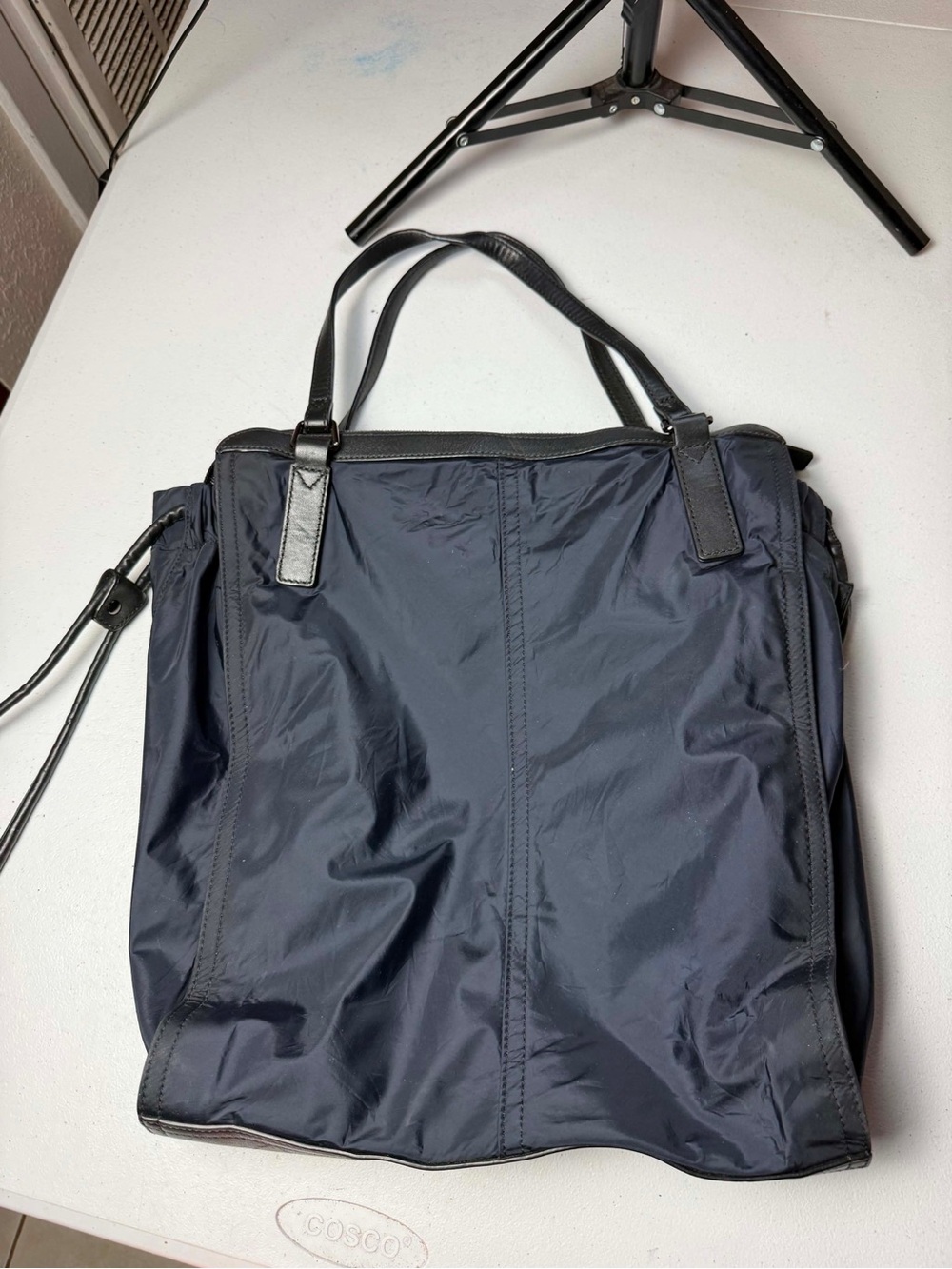 Burberry | Black Blue Nylon Buckleigh Packable Shopper Tote Bag | Authentic - Picture 9 of 16
